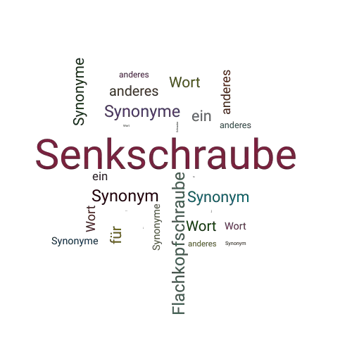 Ein anderes Wort für Senkschraube - Synonym Senkschraube