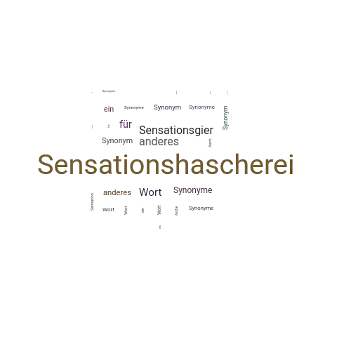 Ein anderes Wort für Sensationshascherei - Synonym Sensationshascherei