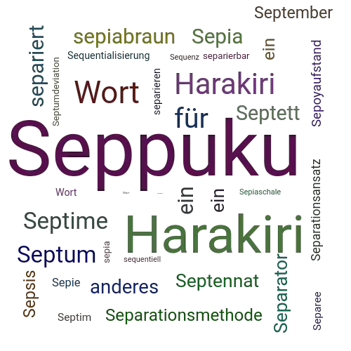 Ein anderes Wort für Seppuku - Synonym Seppuku