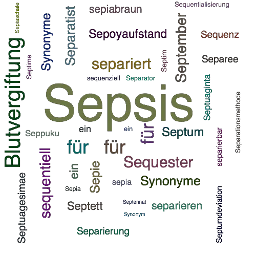 Ein anderes Wort für Sepsis - Synonym Sepsis