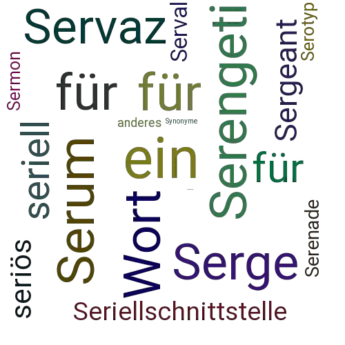 Ein anderes Wort für Serife - Synonym Serife