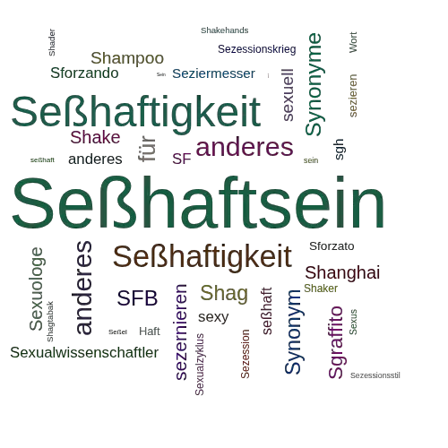 Ein anderes Wort für Seßhaftsein - Synonym Seßhaftsein