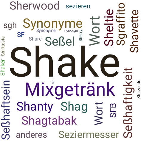 Ein anderes Wort für Shake - Synonym Shake