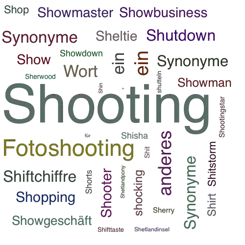 Ein anderes Wort für Shooting - Synonym Shooting
