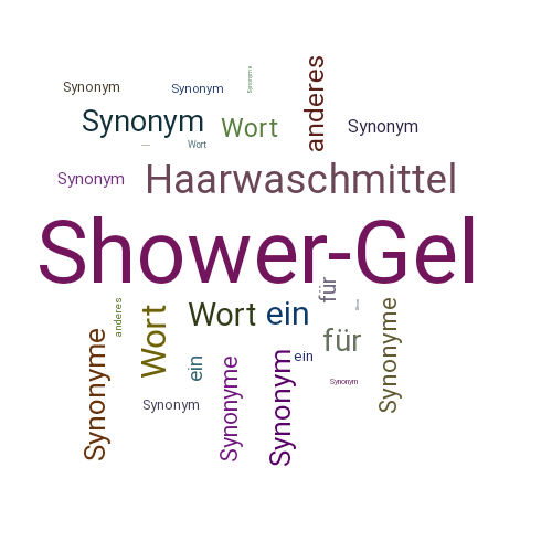 Ein anderes Wort für Shower-Gel - Synonym Shower-Gel