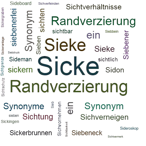 Ein anderes Wort für Sicke - Synonym Sicke