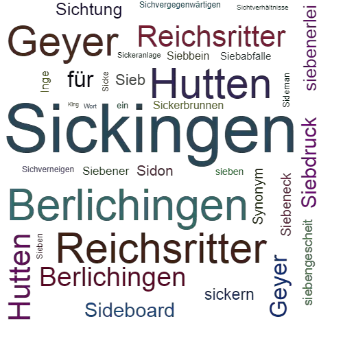 Ein anderes Wort für Sickingen - Synonym Sickingen