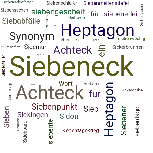 Ein anderes Wort für Siebeneck - Synonym Siebeneck
