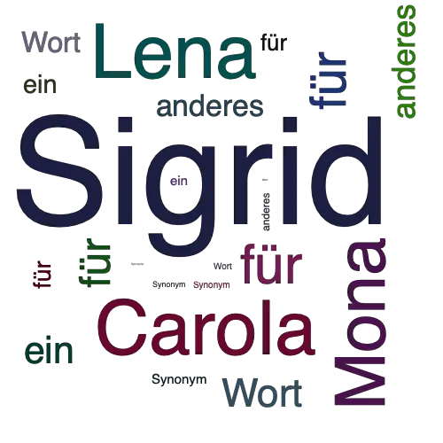 Ein anderes Wort für Sigrid - Synonym Sigrid