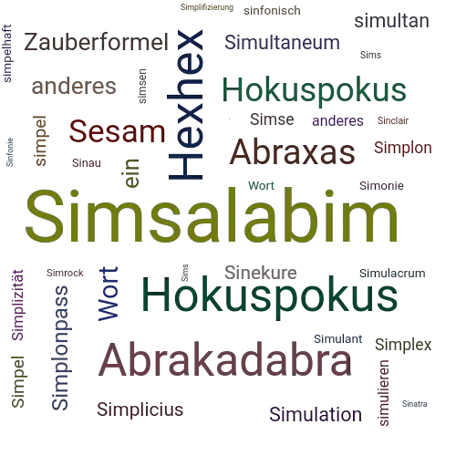 Ein anderes Wort für Simsalabim - Synonym Simsalabim