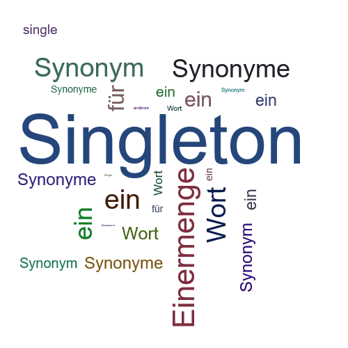 Ein anderes Wort für Singleton - Synonym Singleton
