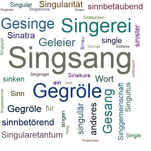 Ein anderes Wort für Singsang - Synonym Singsang