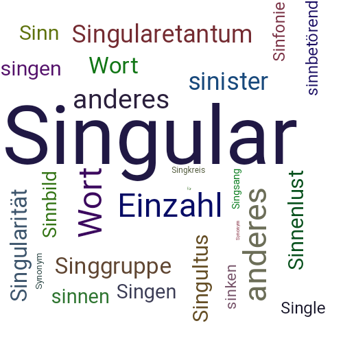 Ein anderes Wort für Singular - Synonym Singular