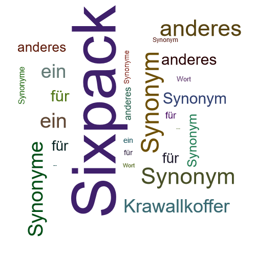 Ein anderes Wort für Sixpack - Synonym Sixpack
