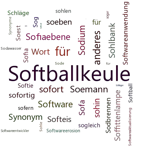 Ein anderes Wort für Softballschläger - Synonym Softballschläger
