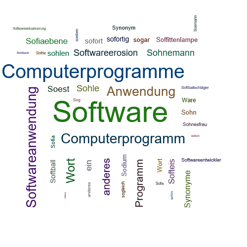 Ein anderes Wort für Software - Synonym Software