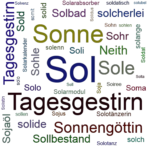 Ein anderes Wort für Sol - Synonym Sol