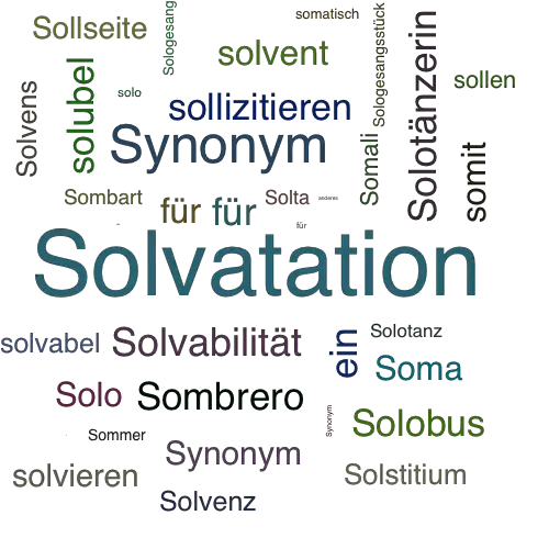 Ein anderes Wort für Solvatisierung - Synonym Solvatisierung