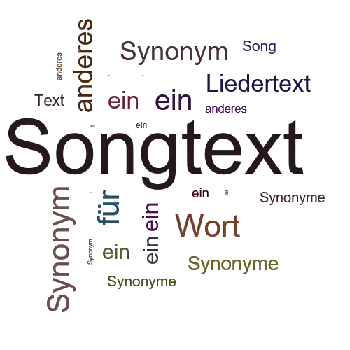 Ein anderes Wort für Songtext - Synonym Songtext