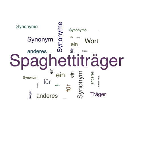 Ein anderes Wort für Spaghettiträger - Synonym Spaghettiträger