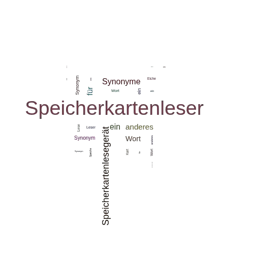 Ein anderes Wort für Speicherkartenleser - Synonym Speicherkartenleser