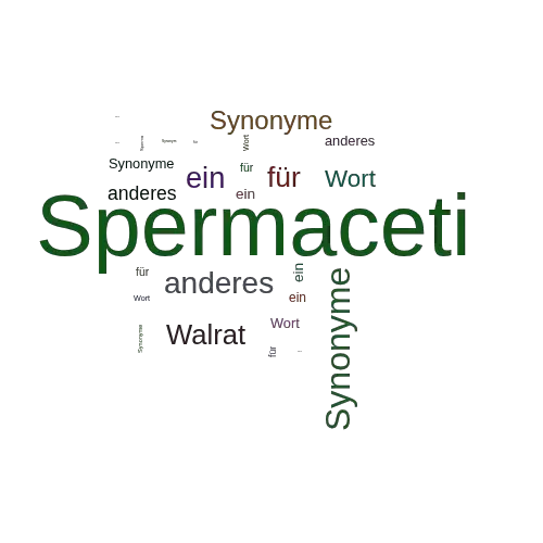 Ein anderes Wort für Spermaceti - Synonym Spermaceti