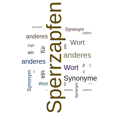Ein anderes Wort für Sperrzapfen - Synonym Sperrzapfen