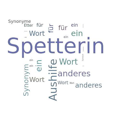 Ein anderes Wort für Spetterin - Synonym Spetterin