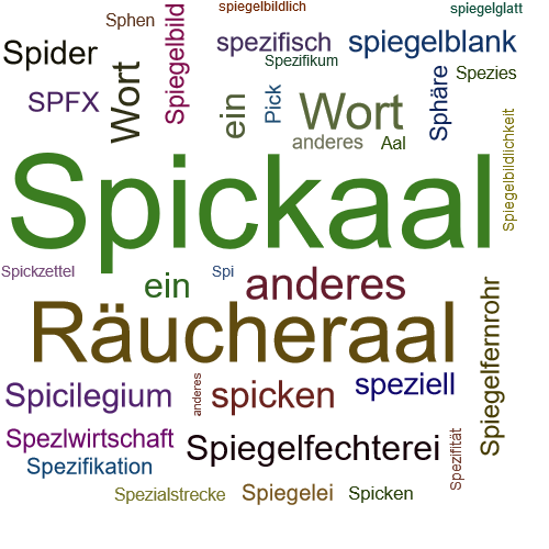 Ein anderes Wort für Spickaal - Synonym Spickaal