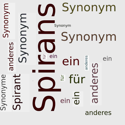 Ein anderes Wort für Spirans - Synonym Spirans