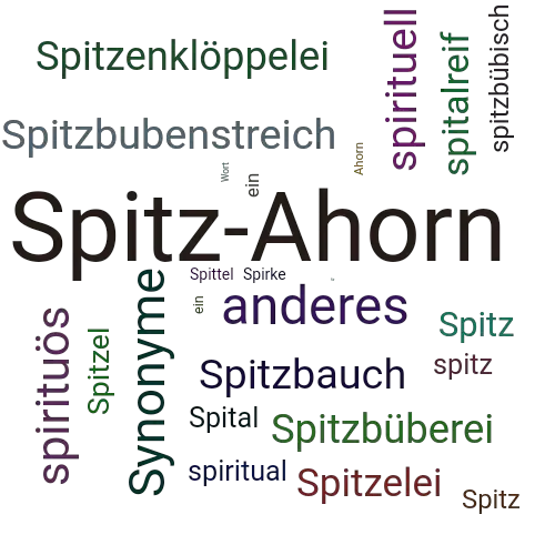 Ein anderes Wort für Spitzahorn - Synonym Spitzahorn