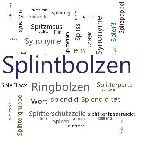 Ein anderes Wort für Splintbolzen - Synonym Splintbolzen