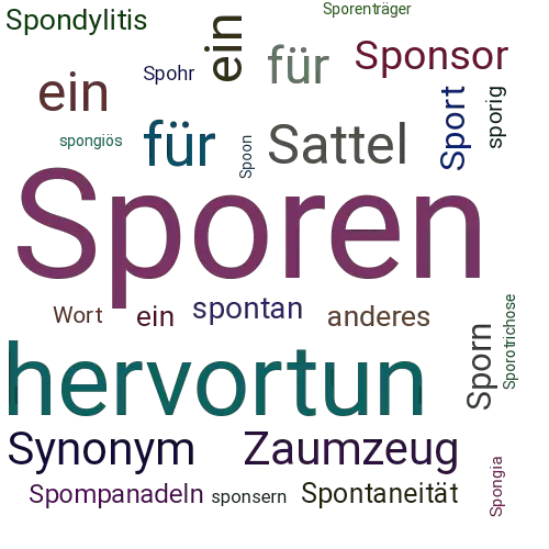 Ein anderes Wort für Sporen - Synonym Sporen