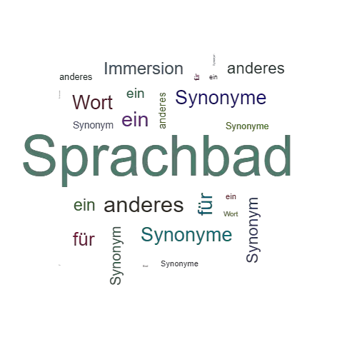 Ein anderes Wort für Sprachbad - Synonym Sprachbad