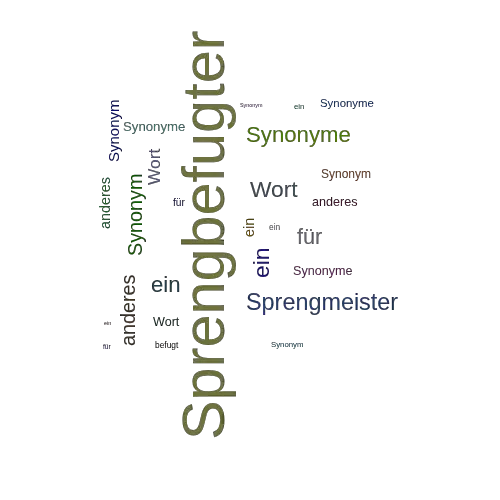 Ein anderes Wort für Sprengbefugter - Synonym Sprengbefugter