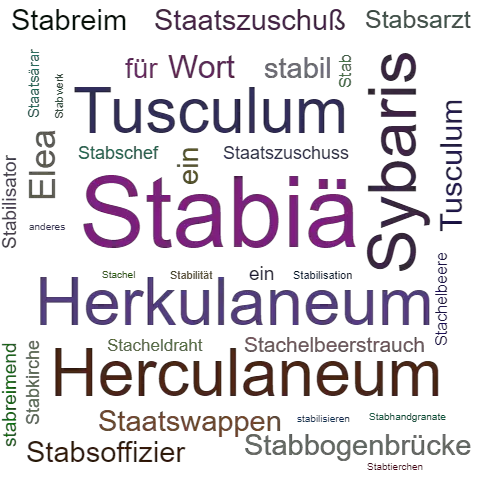 Ein anderes Wort für Stabiä - Synonym Stabiä