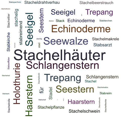 Ein anderes Wort für Stachelhäuter - Synonym Stachelhäuter