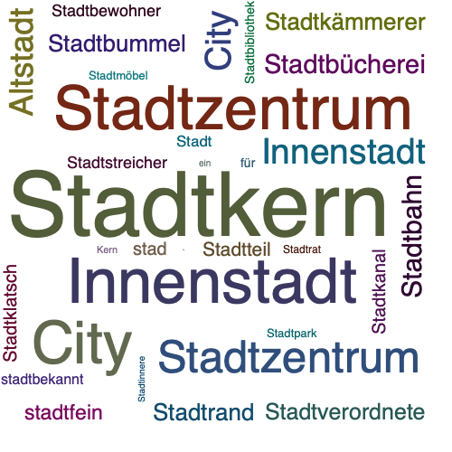 Ein anderes Wort für Stadtkern - Synonym Stadtkern