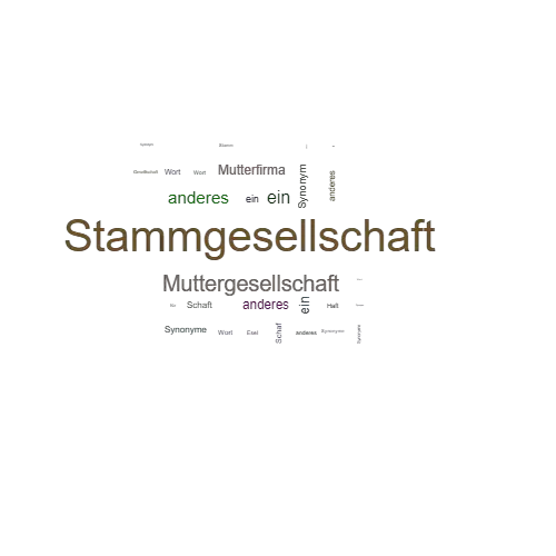 Ein anderes Wort für Stammgesellschaft - Synonym Stammgesellschaft