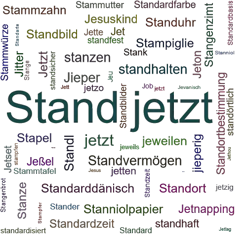STAND JETZT Synonym-Lexikothek • ein anderes Wort für Stand jetzt