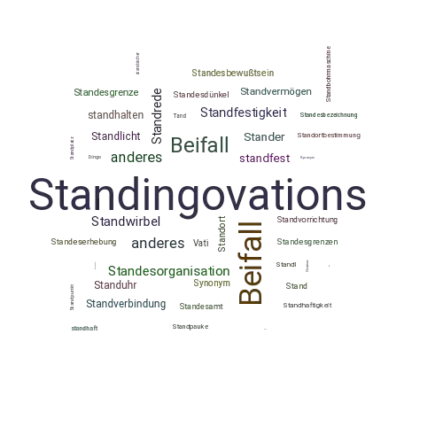 Ein anderes Wort für Standingovations - Synonym Standingovations