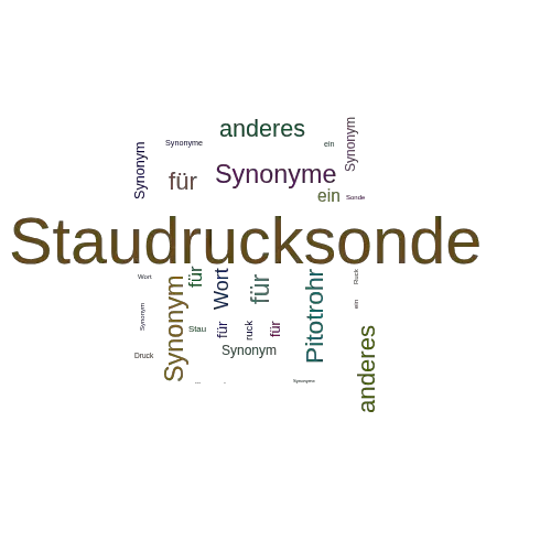 Ein anderes Wort für Staudrucksonde - Synonym Staudrucksonde