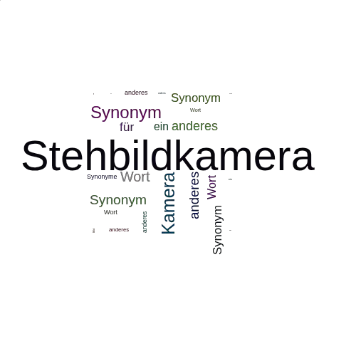 Ein anderes Wort für Stehbildkamera - Synonym Stehbildkamera