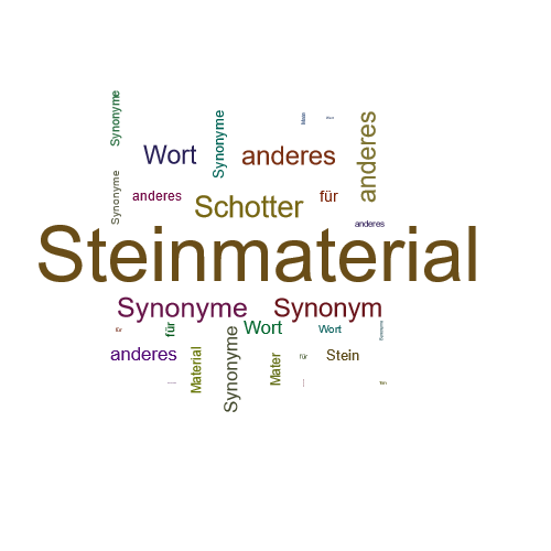 Ein anderes Wort für Steinmaterial - Synonym Steinmaterial