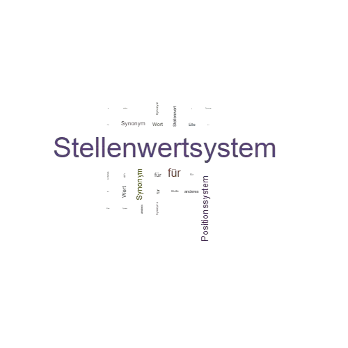 Ein anderes Wort für Stellenwertsystem - Synonym Stellenwertsystem