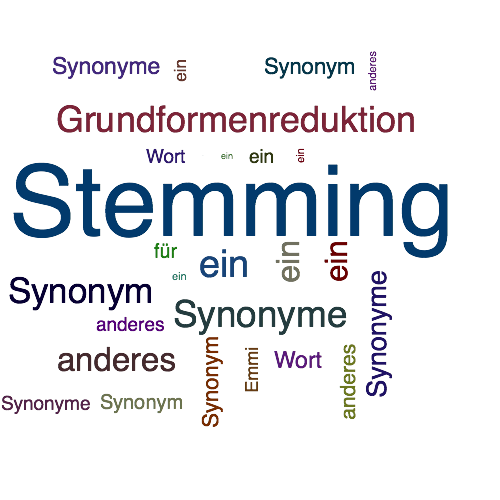Ein anderes Wort für Stemming - Synonym Stemming