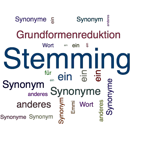 Ein anderes Wort für Stemming - Synonym Stemming