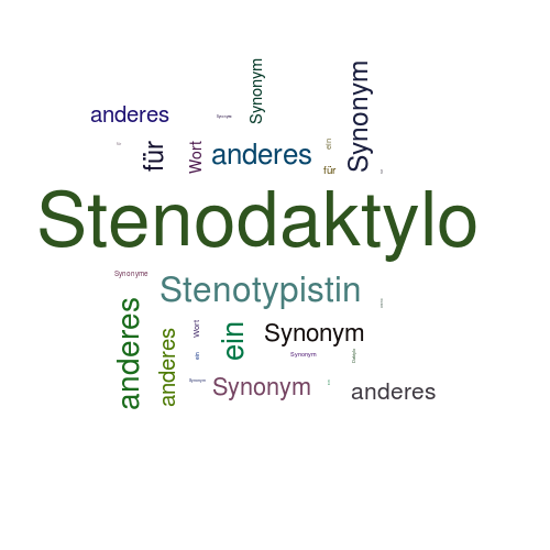 Ein anderes Wort für Stenodaktylo - Synonym Stenodaktylo