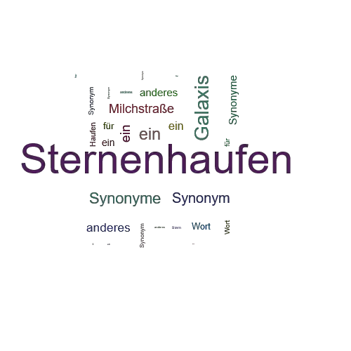 Ein anderes Wort für Sternenhaufen - Synonym Sternenhaufen