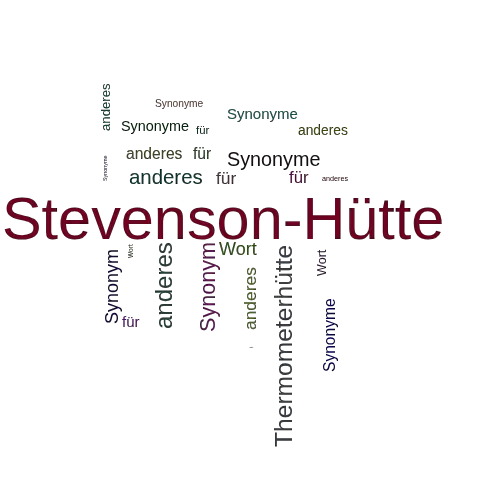 Ein anderes Wort für Stevenson-Hütte - Synonym Stevenson-Hütte